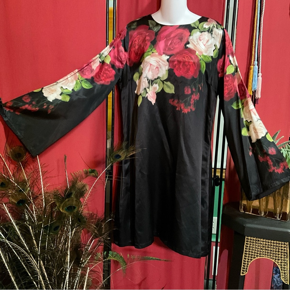 NWT$350 Johnny Was Jade Maria Rosa Silk Mini Dress Sample